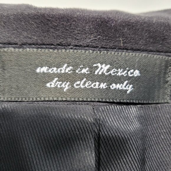 Andrew Fezza Mens Blazer Jacket Faux Suede 44L ( 48" Chest ) Black - Picture 10 of 16